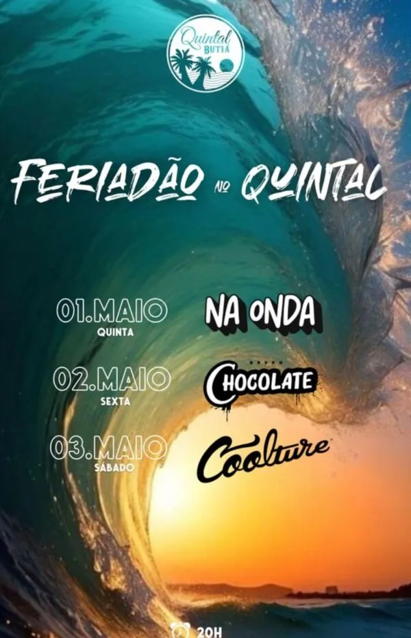 FERIADÃO NO QUINTAL BUTIÁ - SÁBADO, 03 DE MAIO