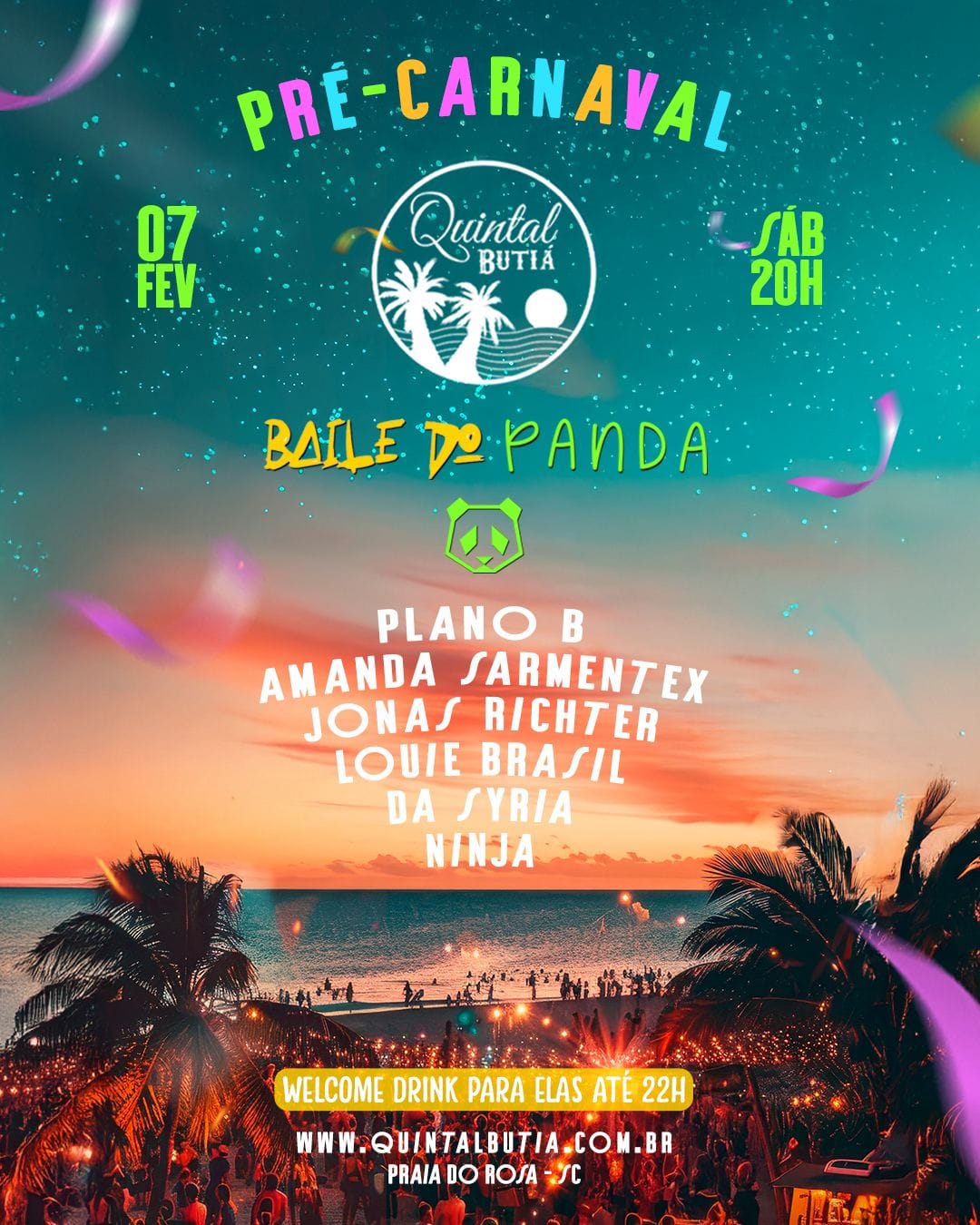 PRÉ-CARVANAL NO QUINTAL BUTIÁ - SÁBADO, 07 DE FEVEREIRO