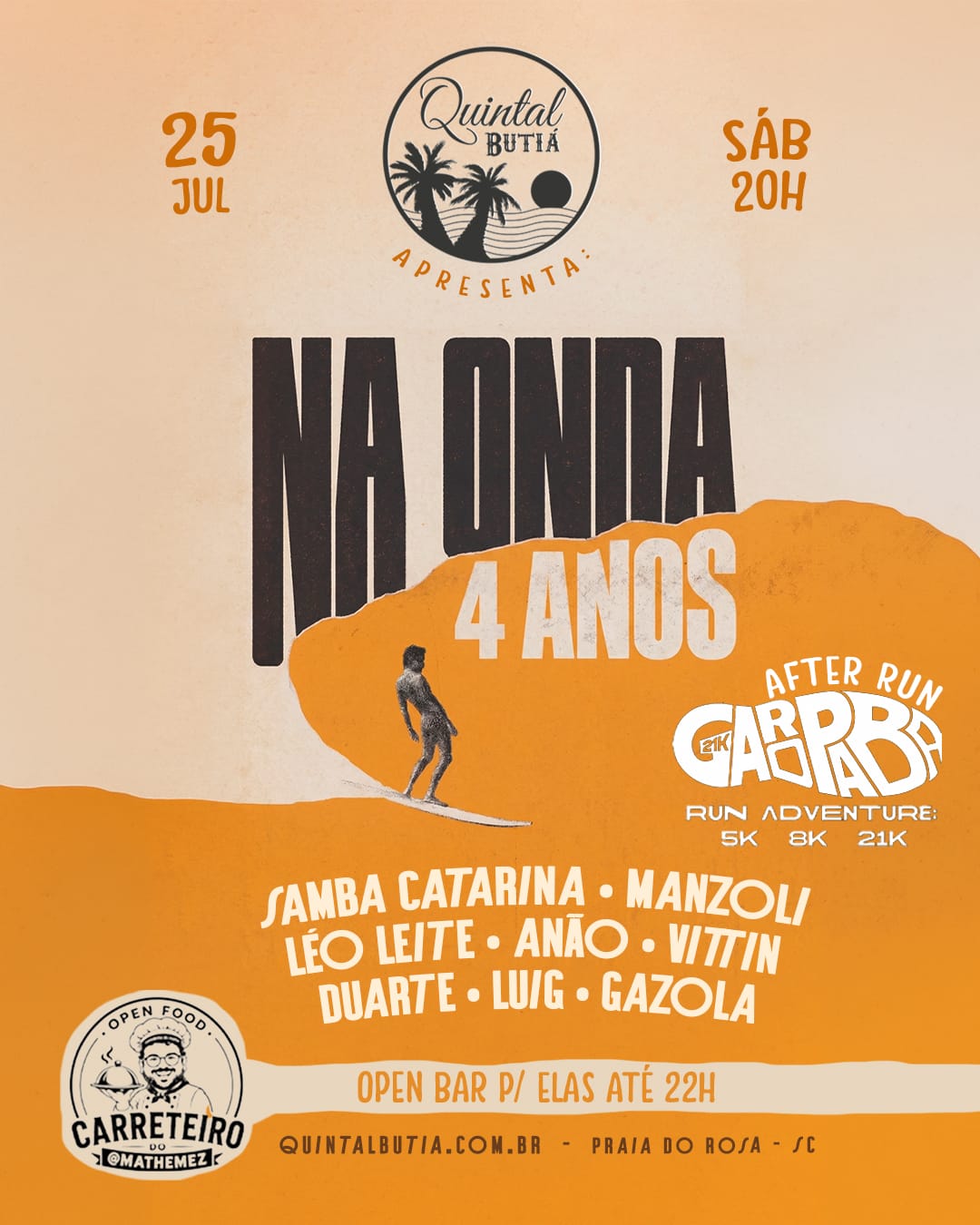 NA ONDA 4 ANOS NO QUINTAL BUTIÁ - SÁBADO 25 DE JULHO